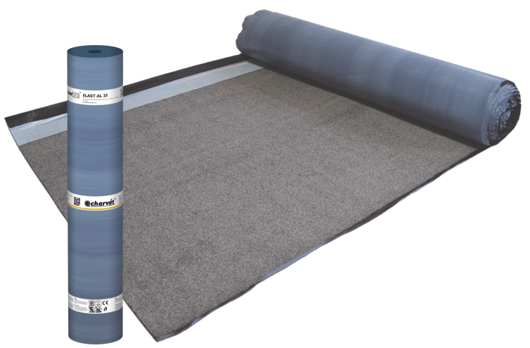 charFIX® ELAST AL 25 – Samolepící modifikovaný SBS asfaltový pás s hliníkovou vložkou